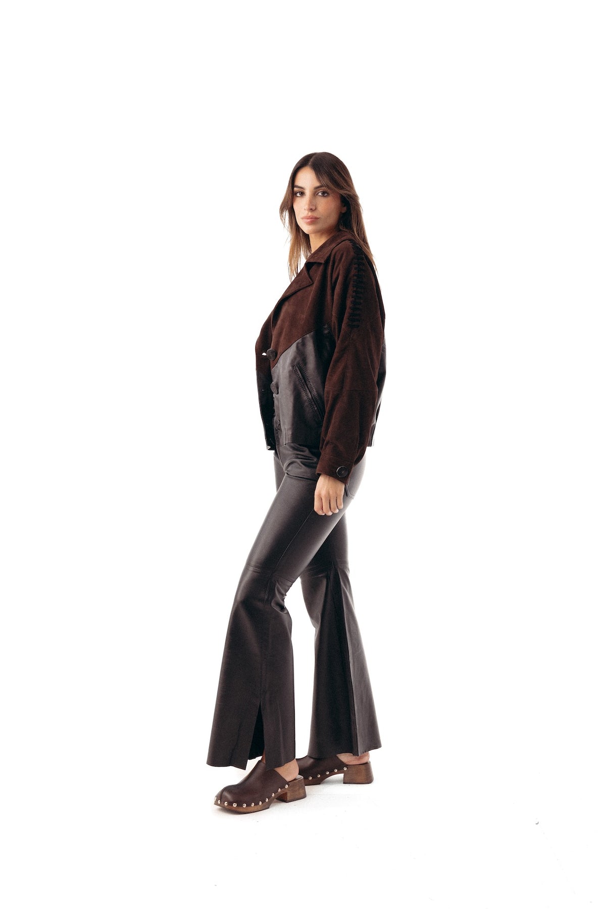 New Bomber cuero y gamuza