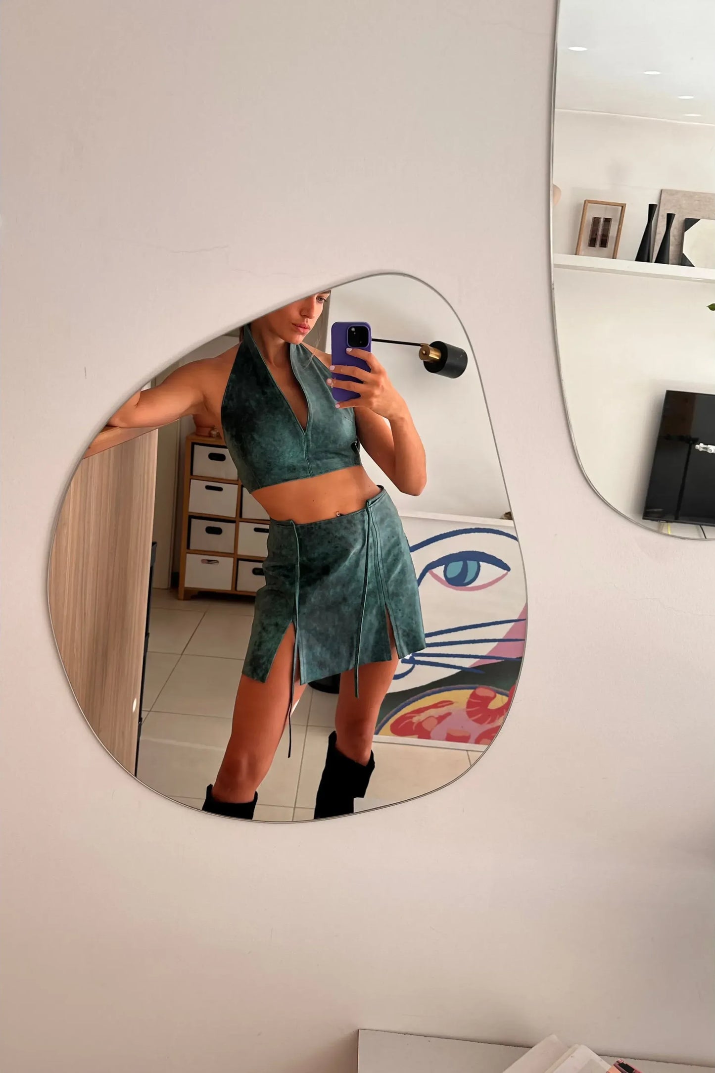 Falda Fragmentos vintage océano