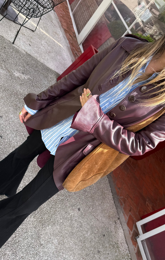 Tapado Bolero cuero vino
