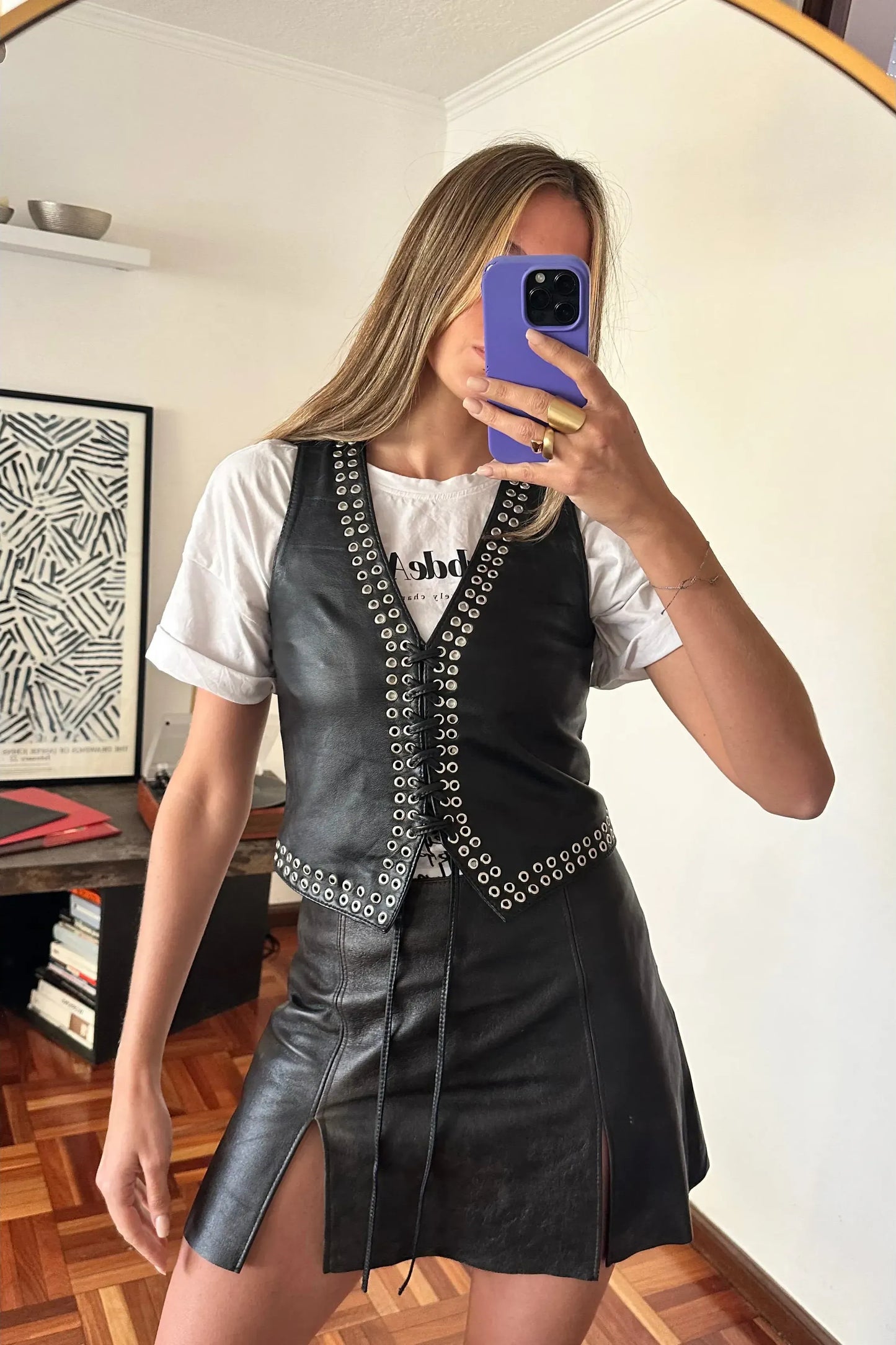 Falda Fragmentos vintage brown