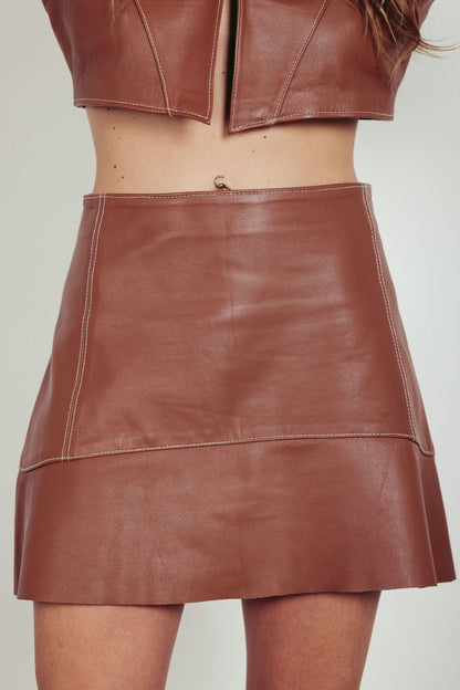 Falda Campana caramelo