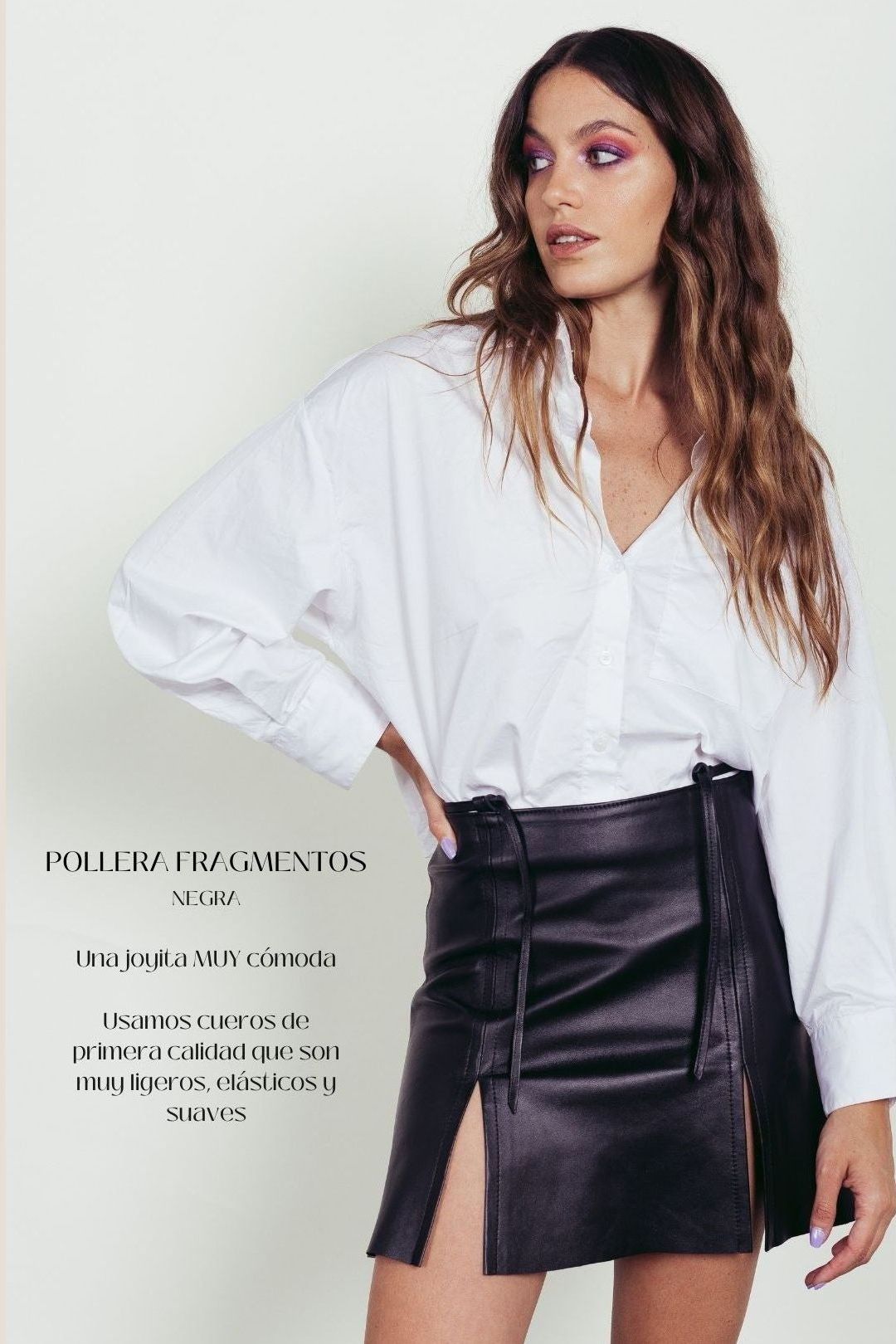 Falda Fragmentos negra