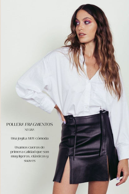 Falda Fragmentos negra