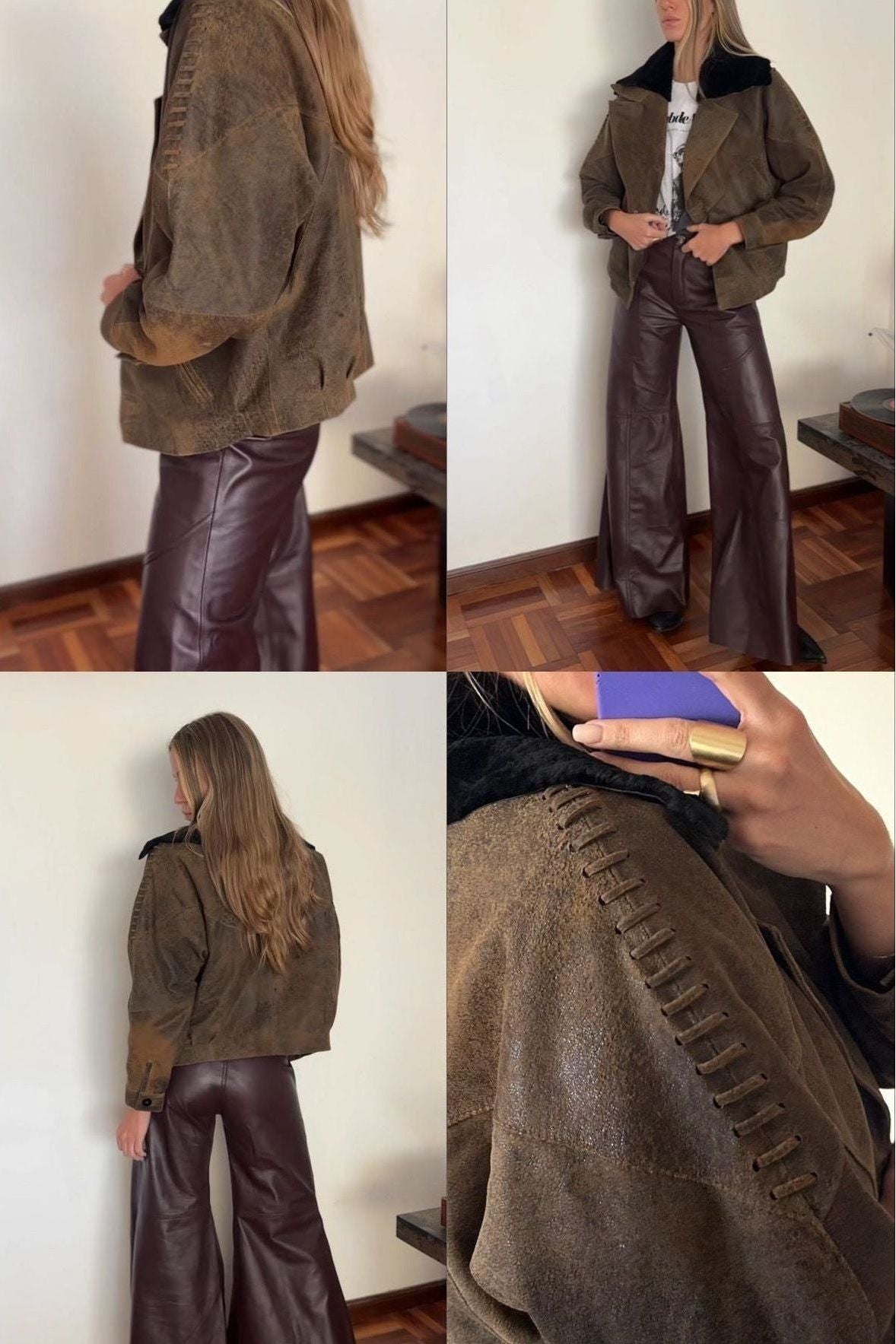 New Bomber vintage brown