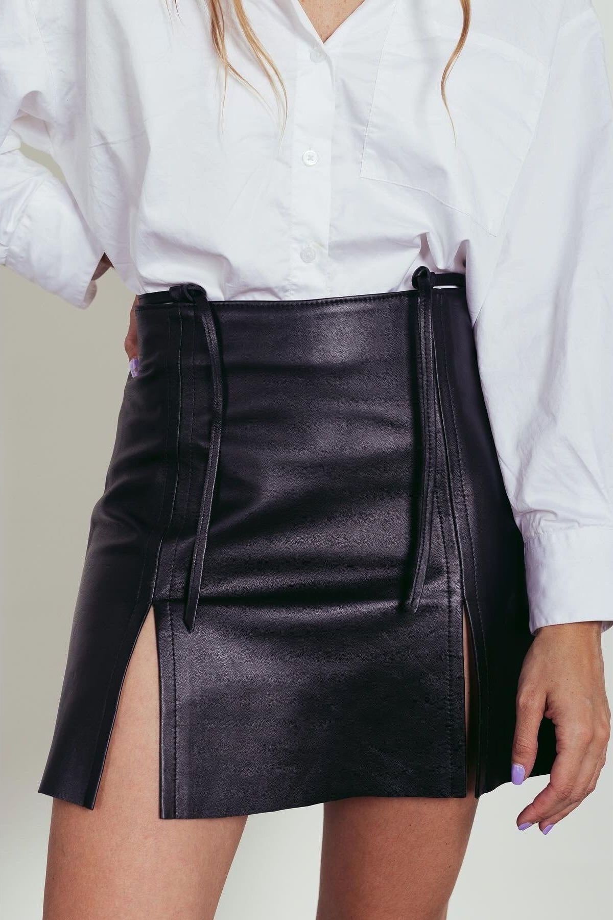 Falda Fragmentos negra