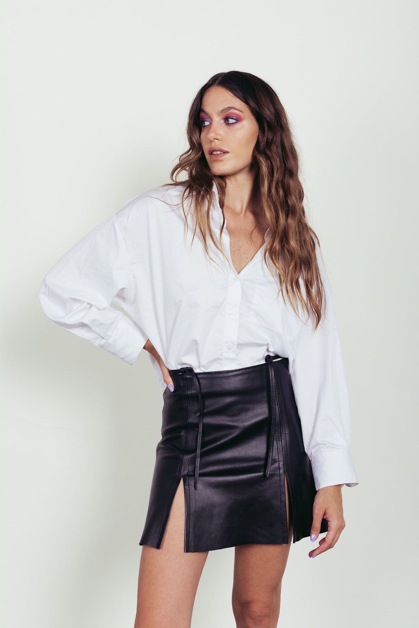 Falda Fragmentos negra