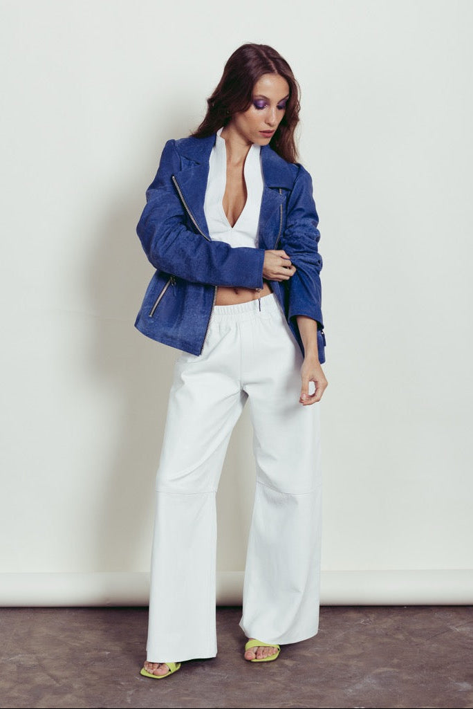Pant Comfy cuero blanco