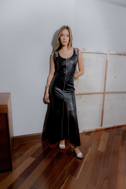 Vestido Male negro y platino