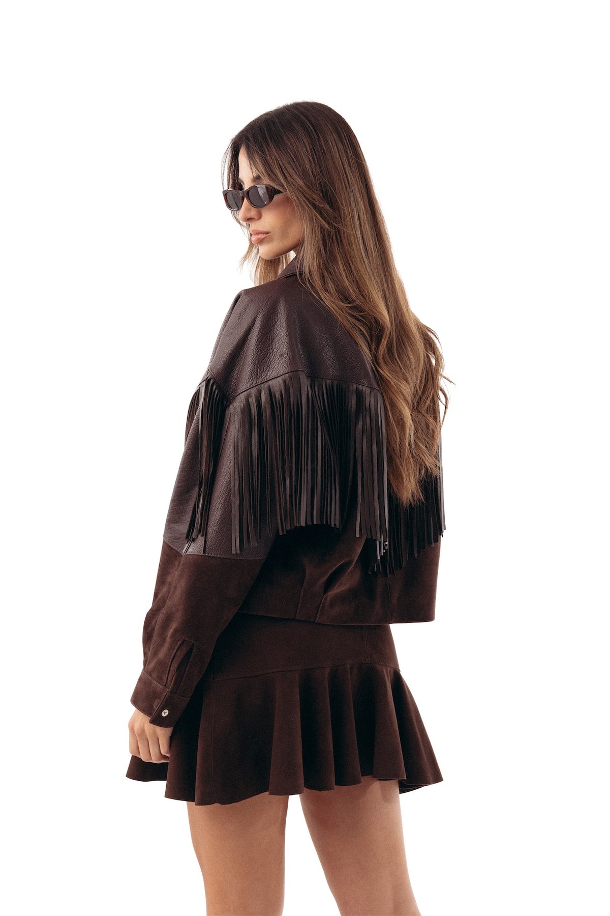 Campera bomber de cuero hecha en Uruguay