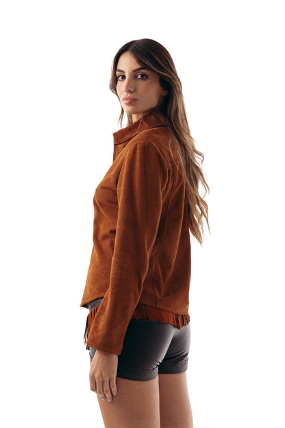 Camisa Zip Up gamuza