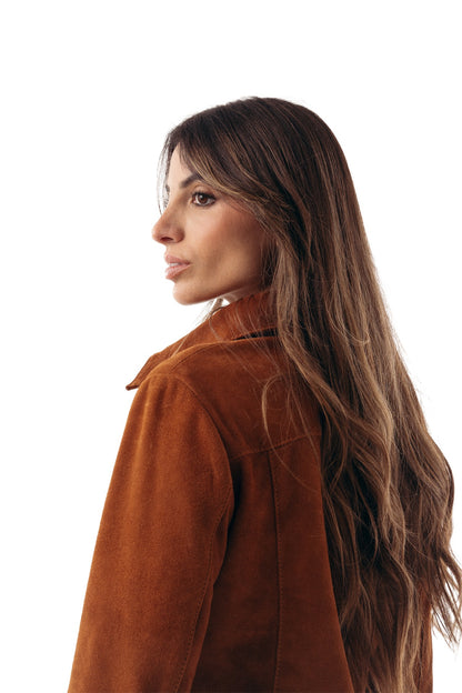 Camisa Zip Up gamuza