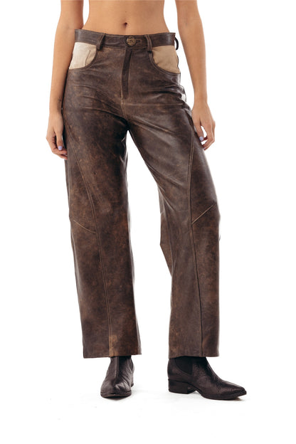 Pantalon Bucket cuero