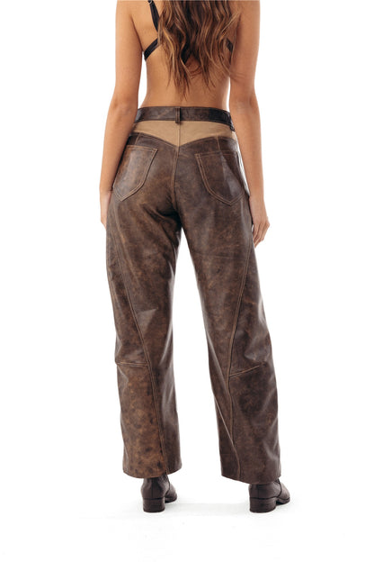 Pantalon Bucket cuero