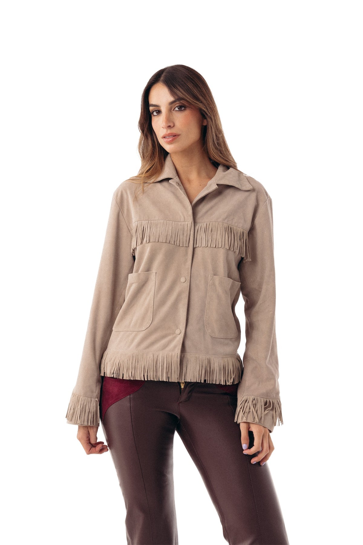 Campera Flip gamuza cruda