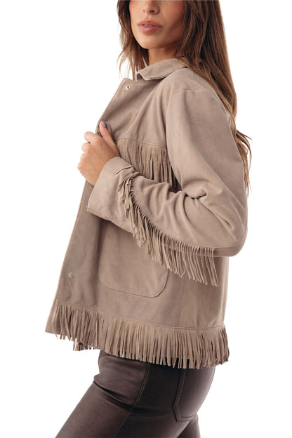 Campera Flip gamuza cruda