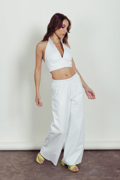 Pant Comfy cuero blanco