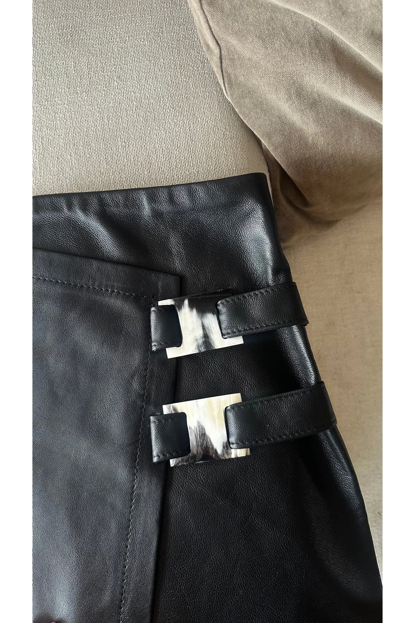 Falda Punk tiro alto negra