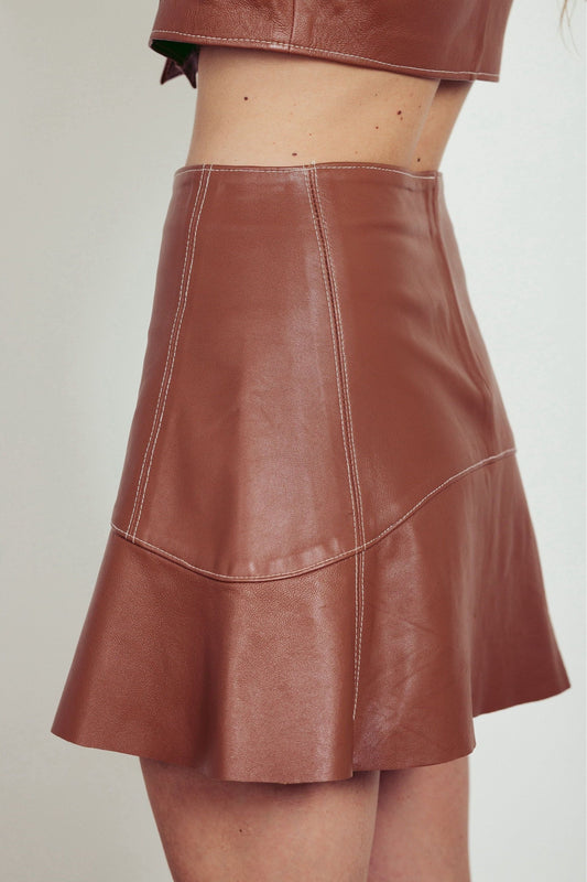 Falda Campana caramelo