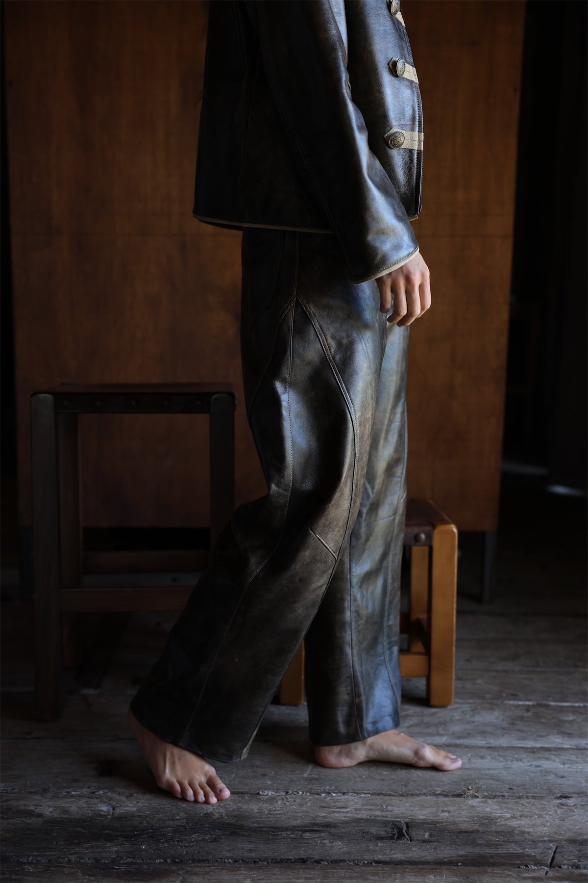 Pantalon Bucket cuero