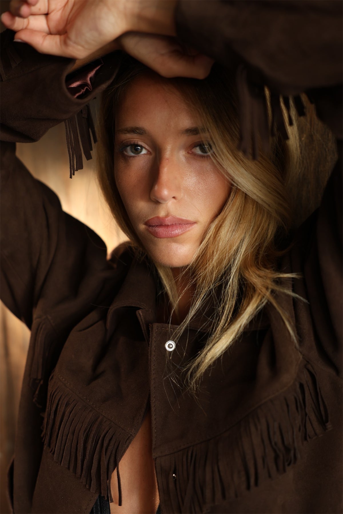 Campera Flip de gamuza
