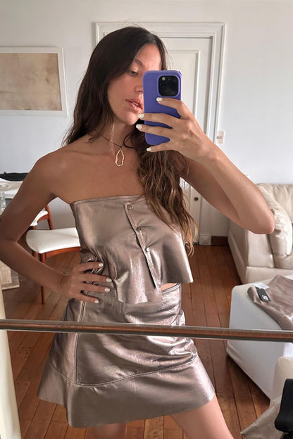 Falda Campana platino