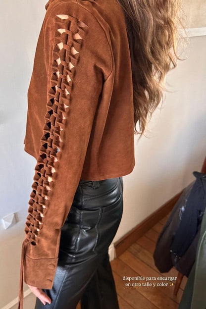 Camisa Fun gamuza caramelo