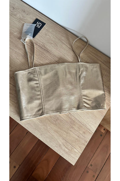 Top clásico oro suave