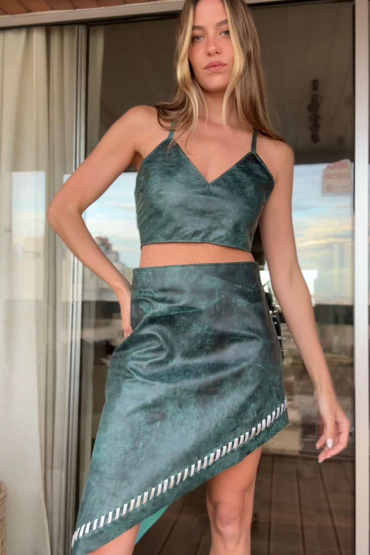 Vestido Andre distress verde