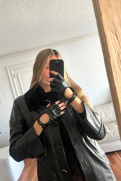 Guantes cuero y gamuza