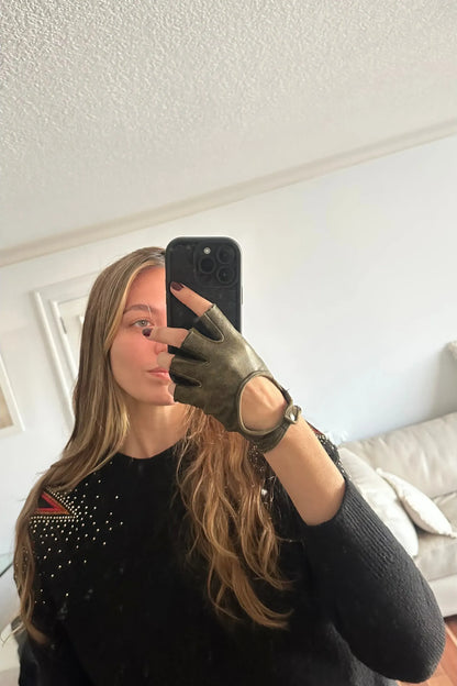 Guantes cuero y gamuza