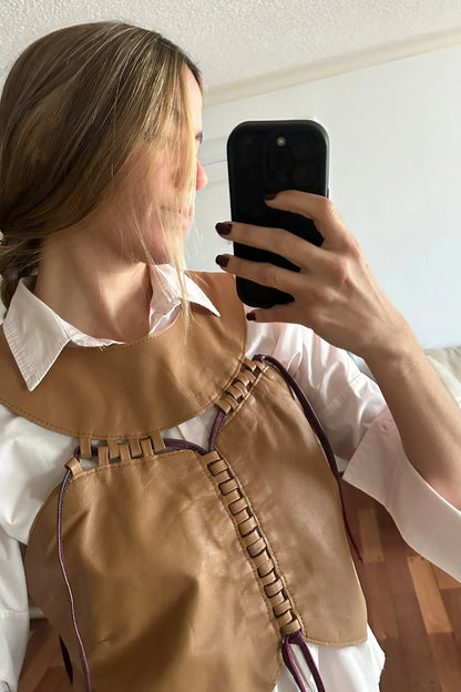 Top Roll cuero caramelo