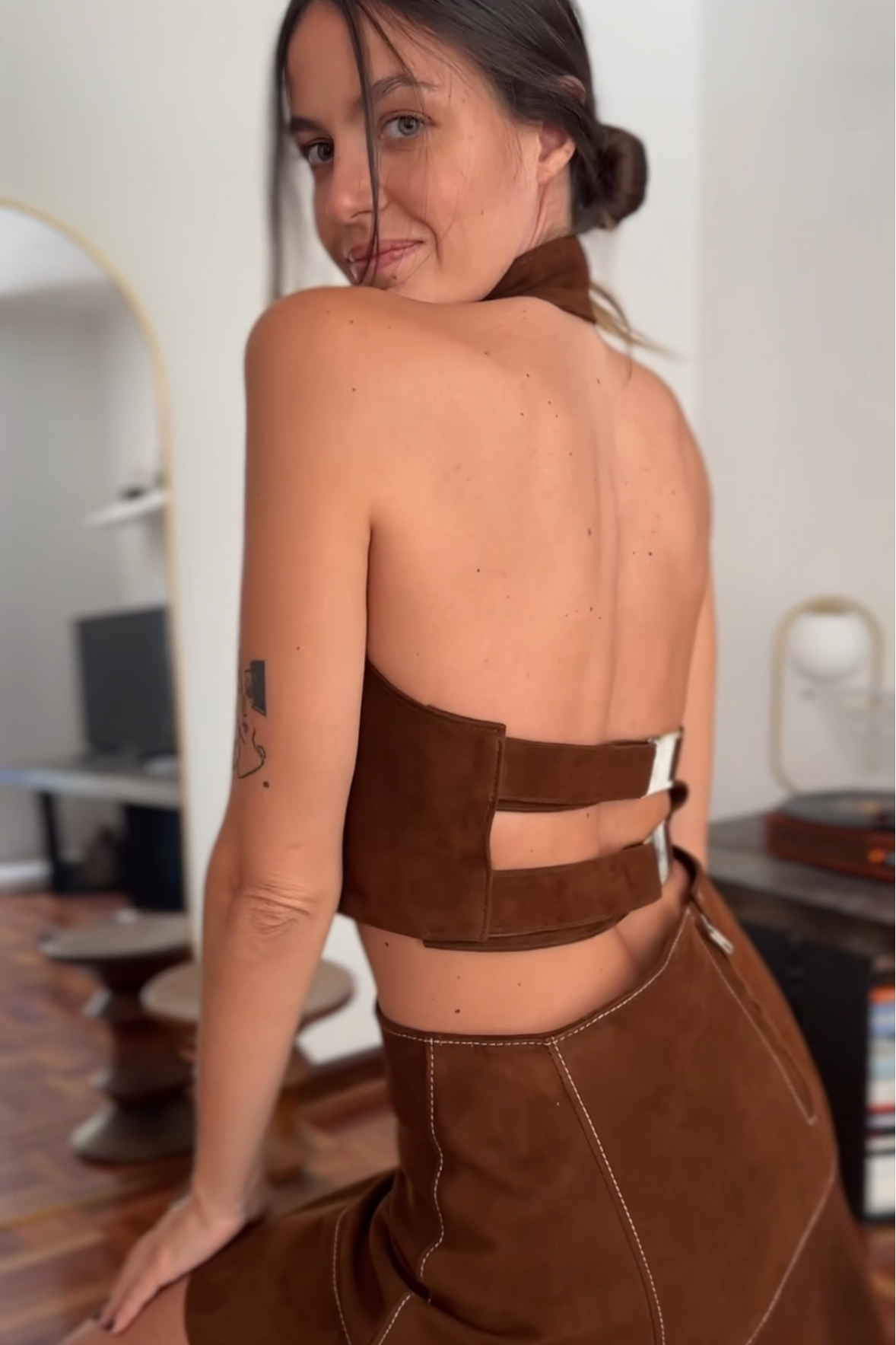 Falda Campana gamuza