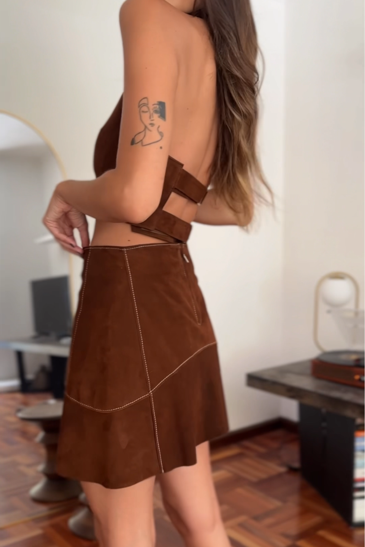 Falda Campana gamuza