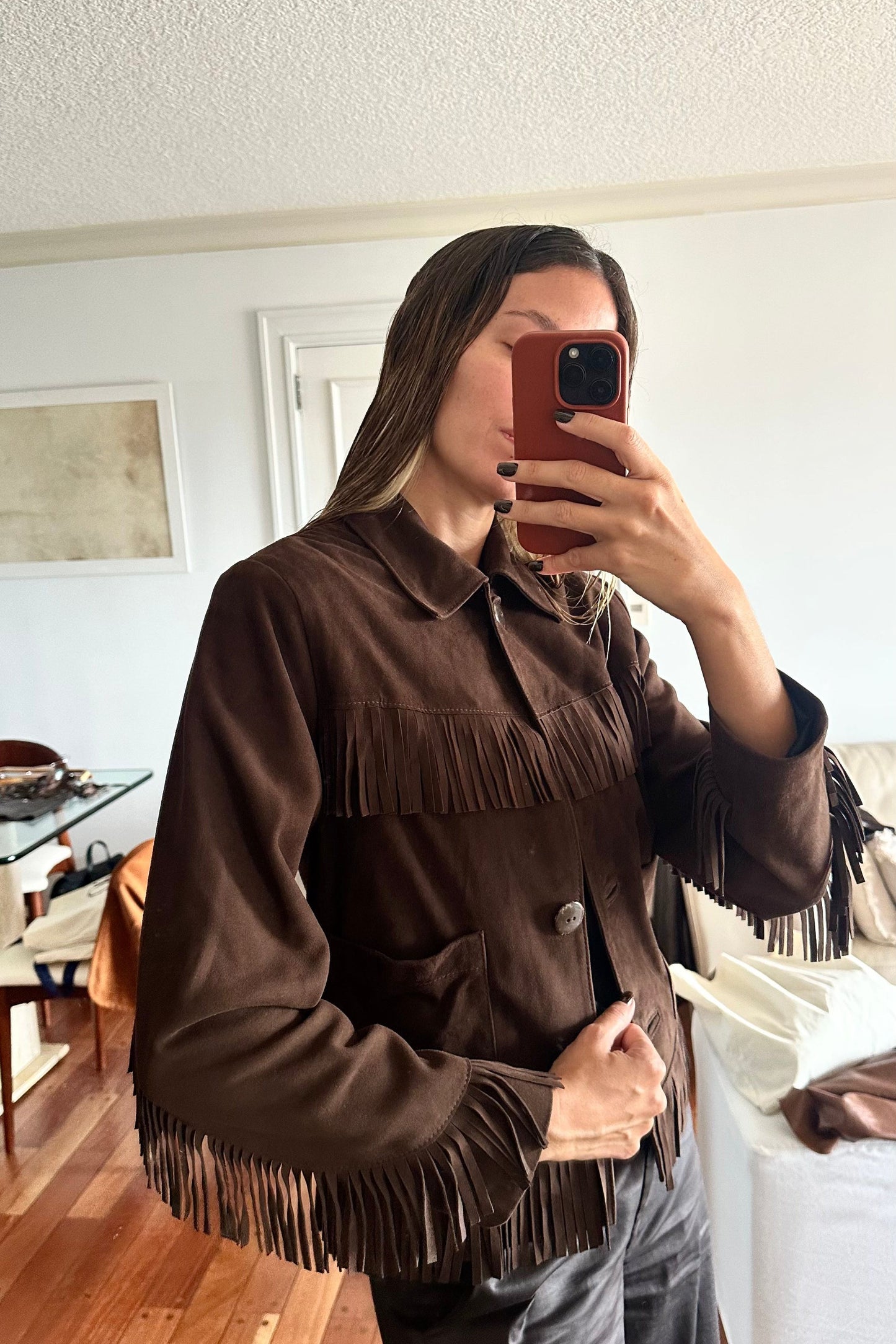 Campera Flip gamuza chocolate