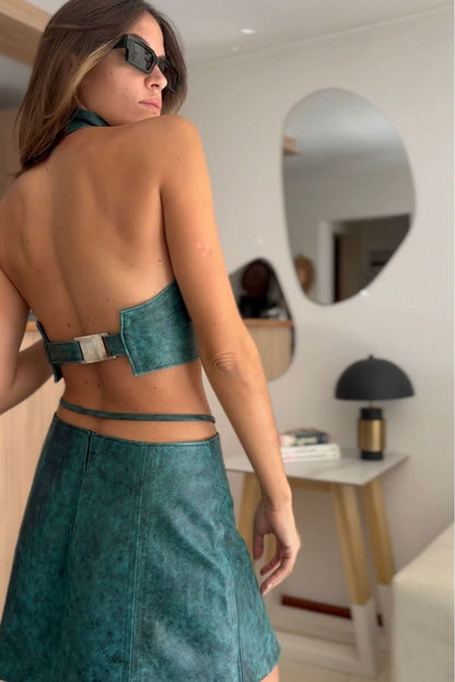 Falda Fragmentos vintage océano