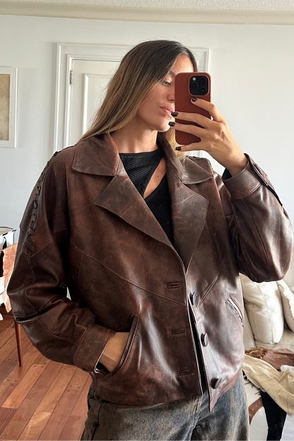 New Bomber cuero oxido