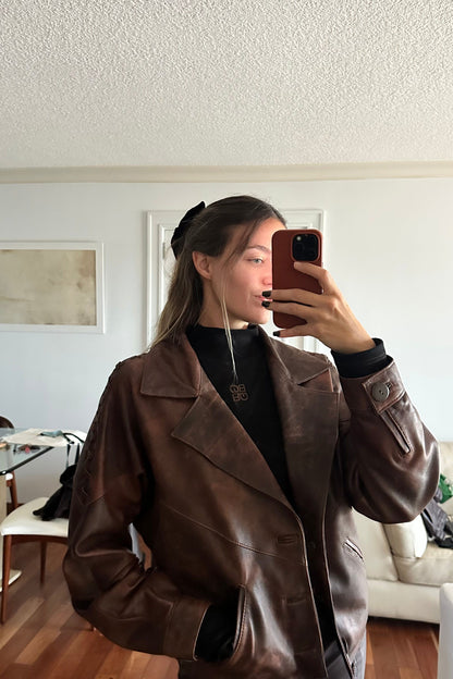 New Bomber cuero oxido