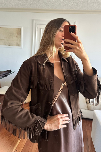 Campera Flip gamuza chocolate