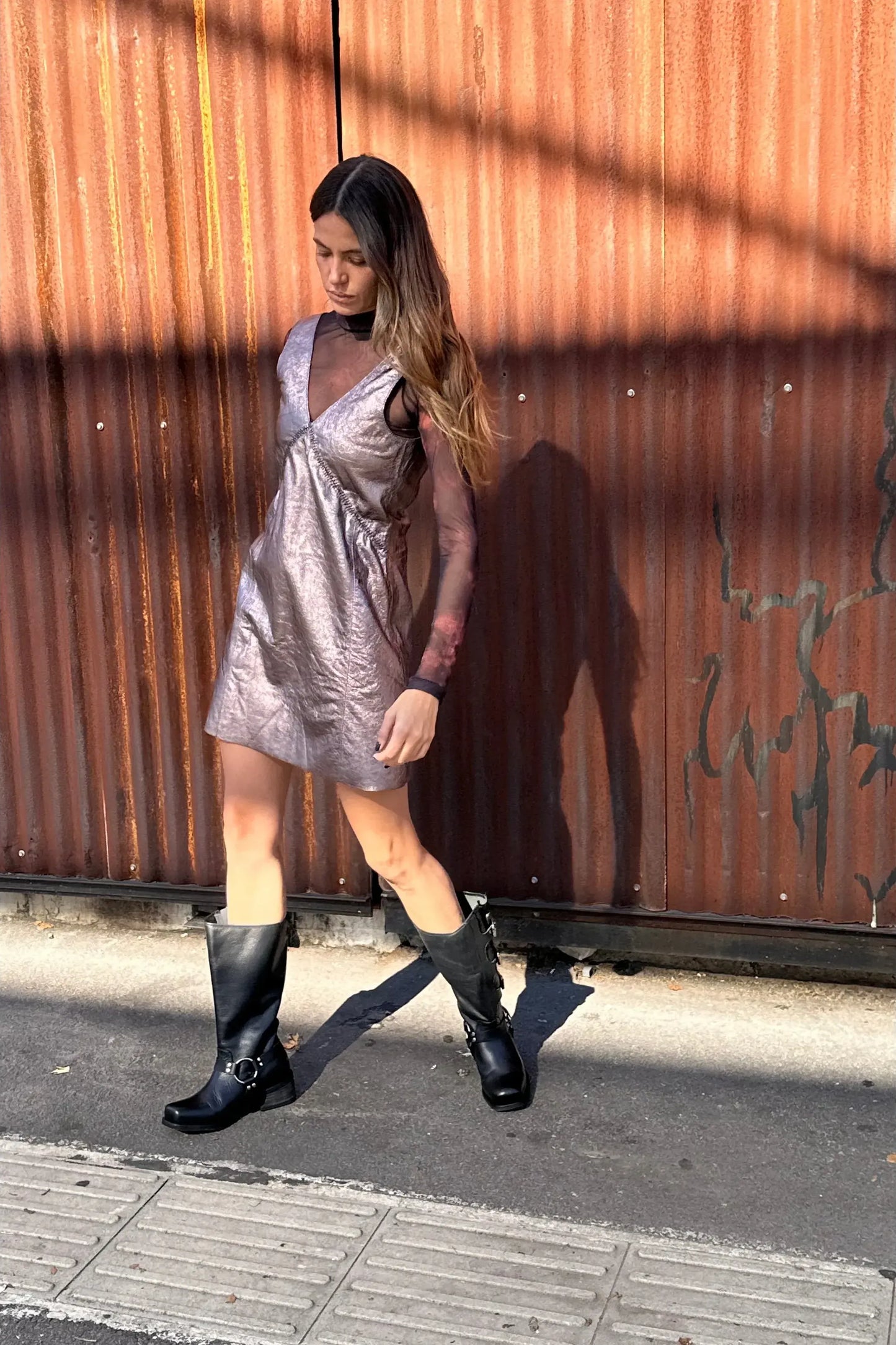 Vestido Formas platino