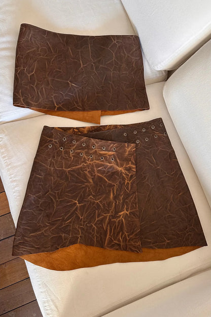 Falda Overlap veteada