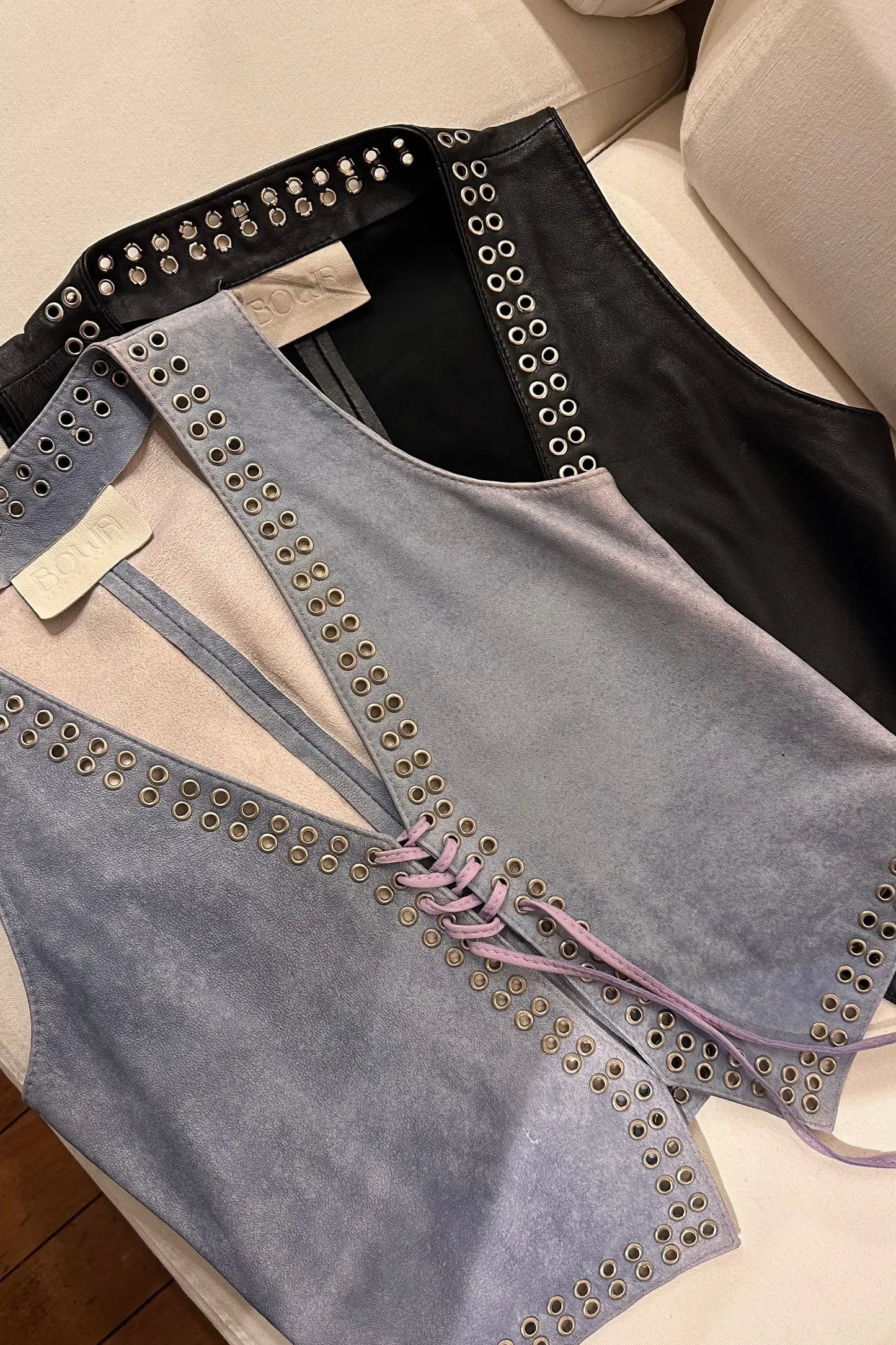 Chaleco Rock cuero negro