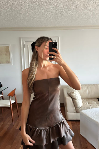 Vestido Ambar cuero Oxido