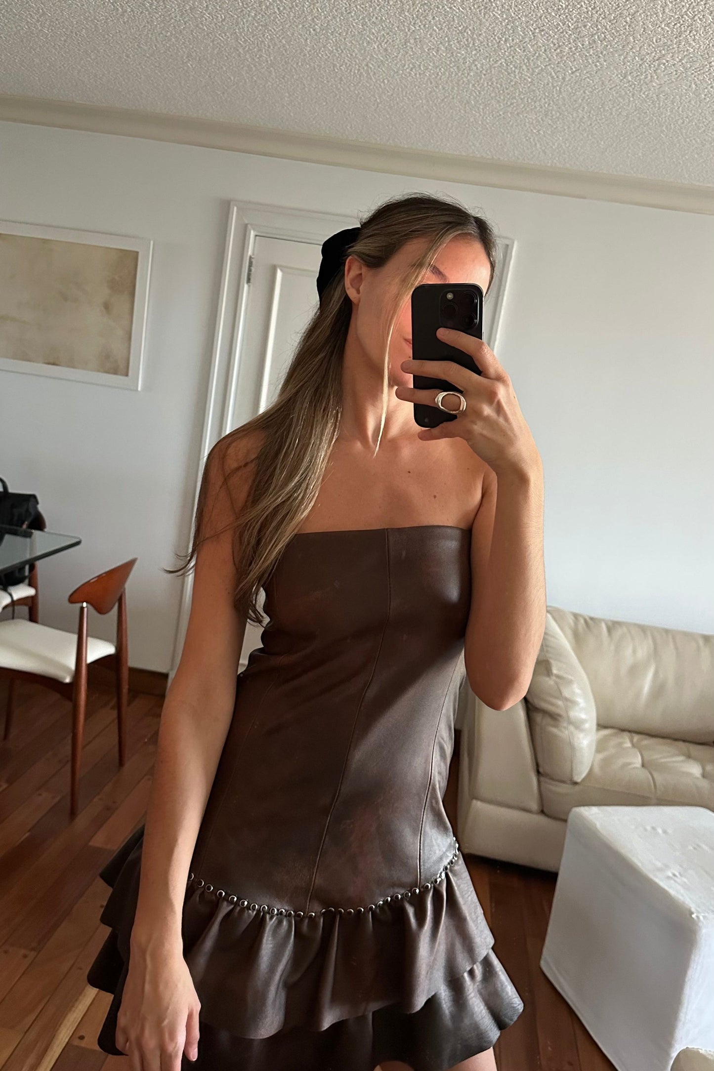 Vestido Ambar cuero Oxido
