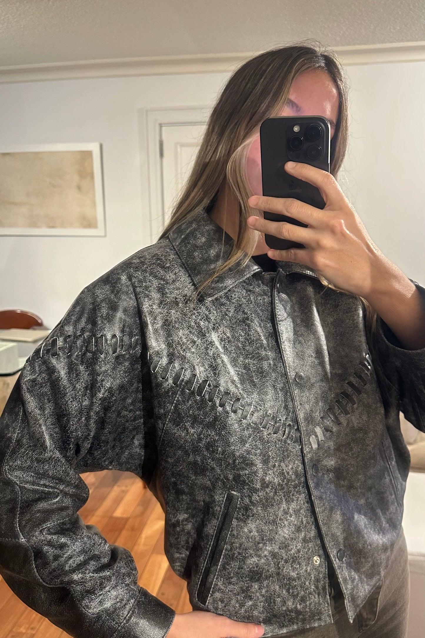 Bomber Twist negra vintage