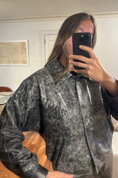 Bomber Twist negra vintage