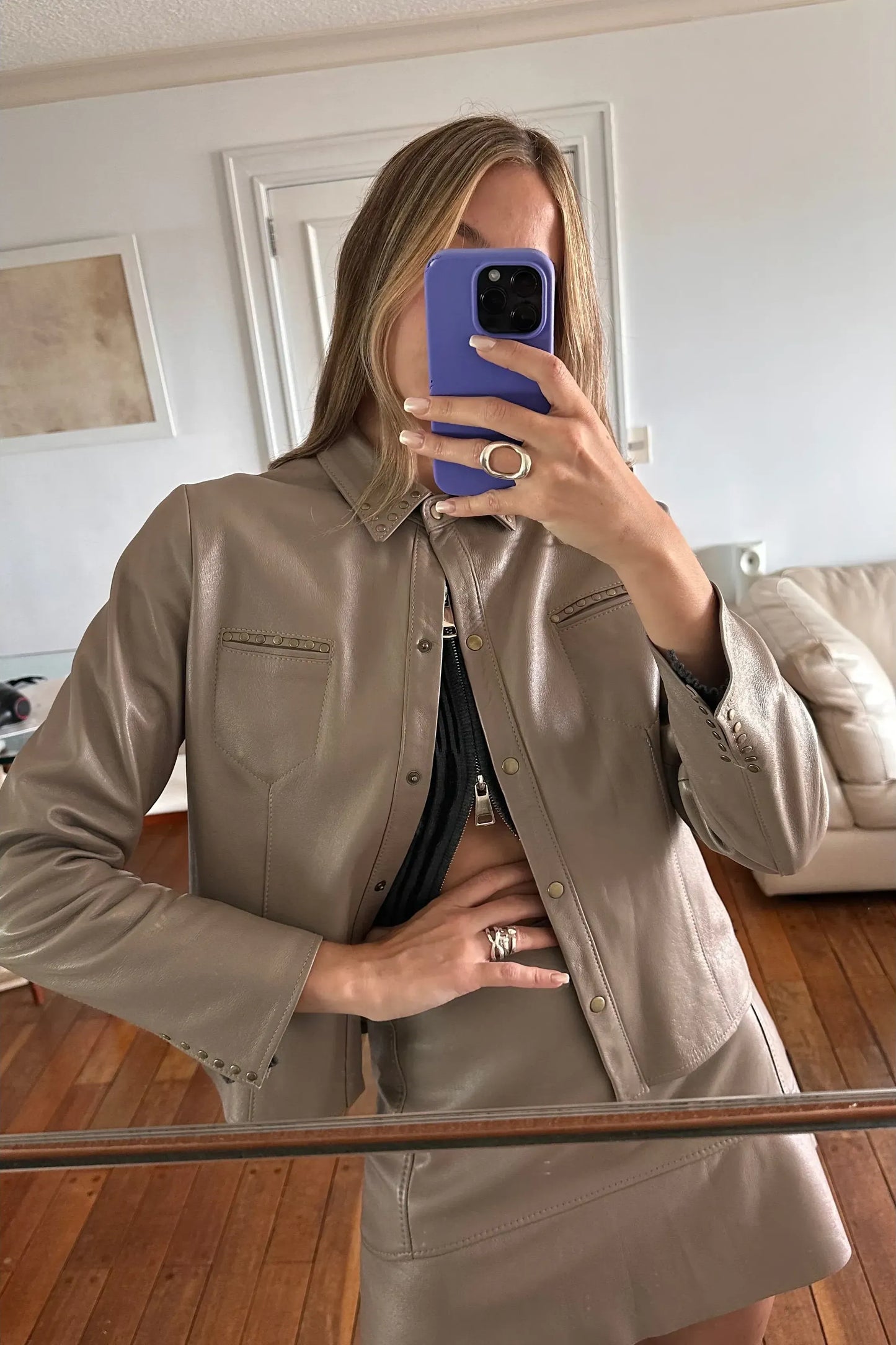 Camisa simple visón