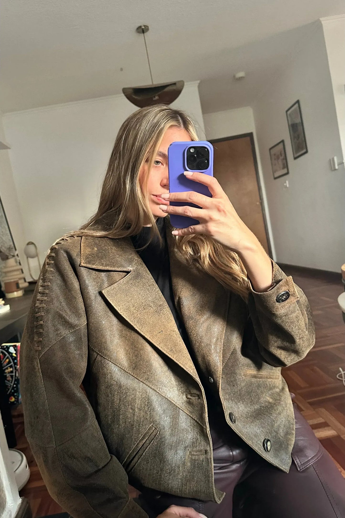 New Bomber vintage brown