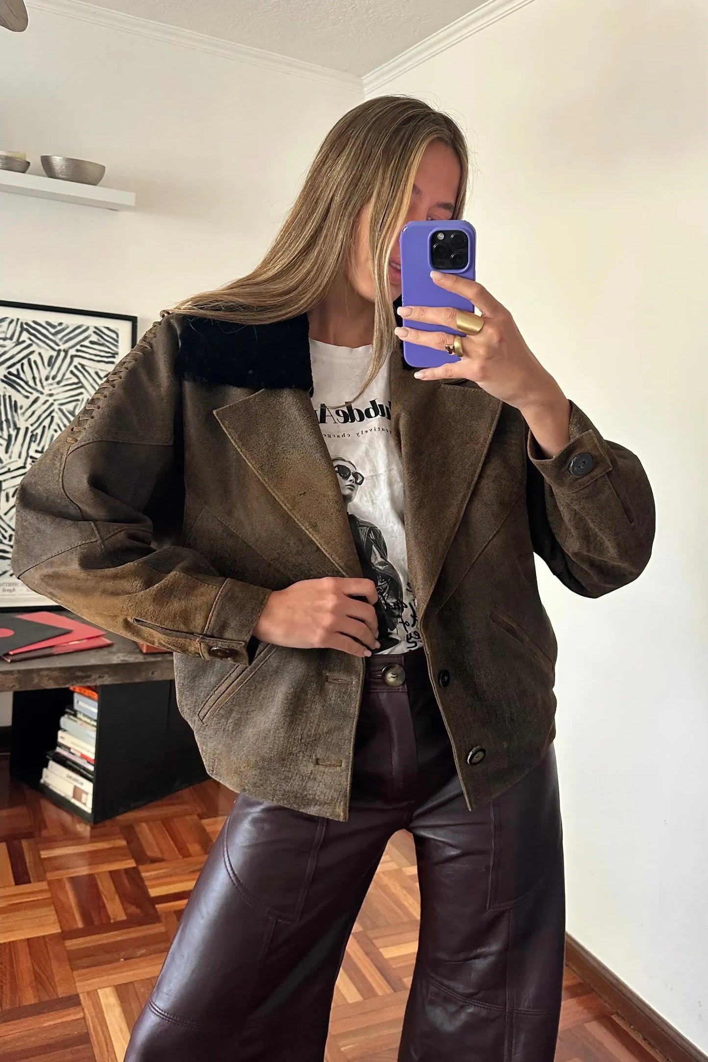 New Bomber vintage brown