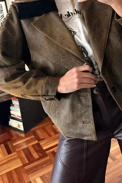 New Bomber vintage brown