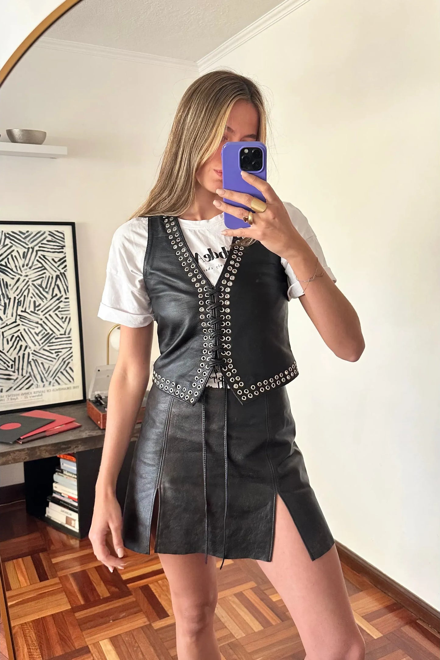 Falda Fragmentos vintage brown